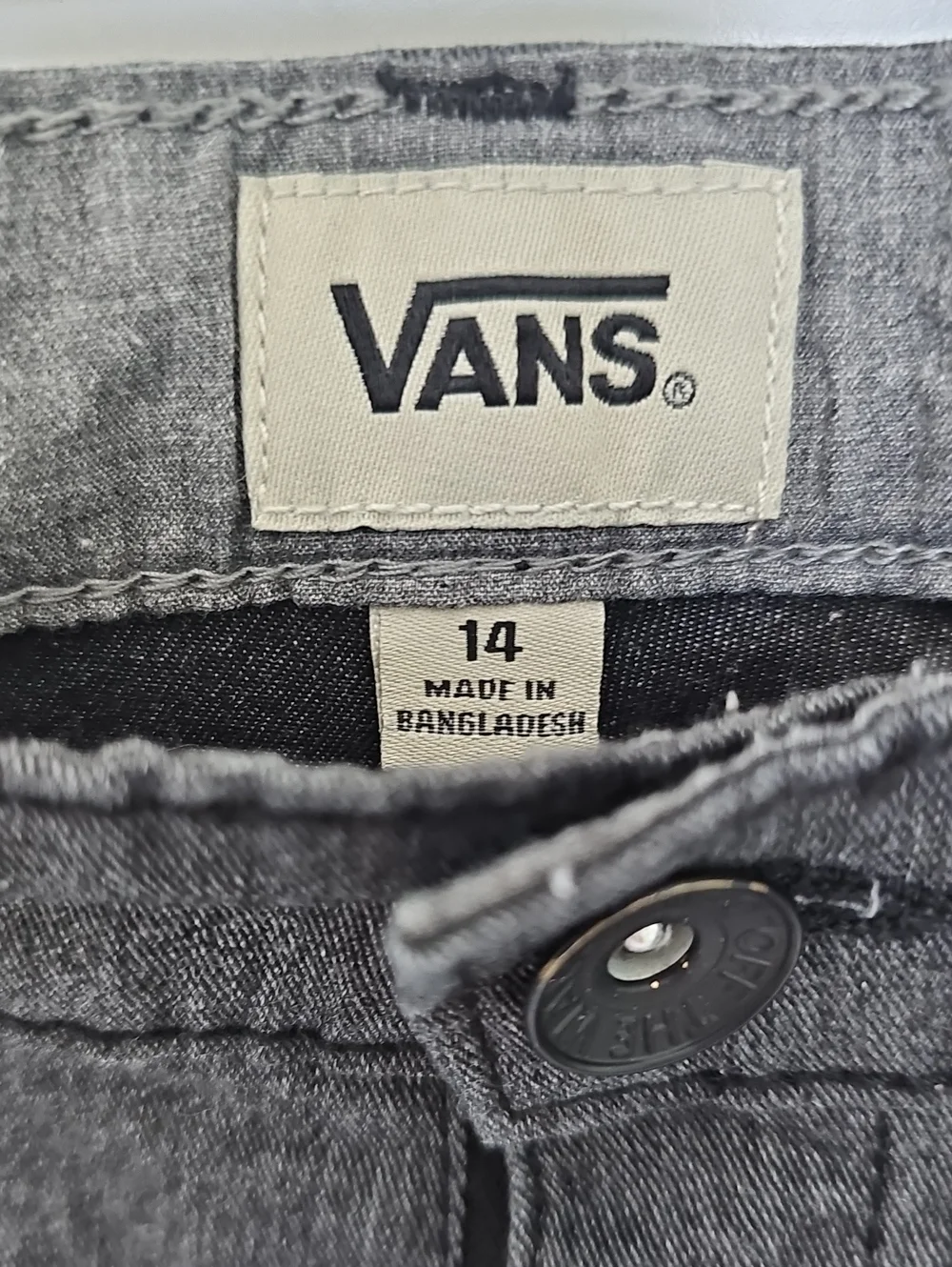Vans Shorts Charcoal Grey Boys Sz 14